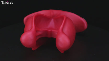 TaRiss's 花形アナルプラグ アンカー形台座 シリコン レッド