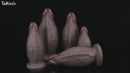 TaRiss's ディルド アナルプラグ アナル開発 玉無し 強力吸盤 液体シリコン