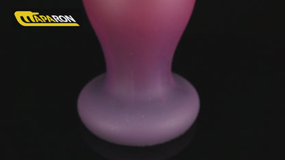 MAPARON 紫色 アナルプラグ 吸盤付き 液体シリコン