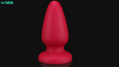 MinYn キューピッド アナルプラグ レッド 液体シリコン 吸盤付き