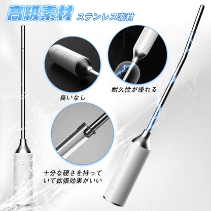 TaRiss's 尿道バイブ 尿道プラグ 非貫通式 10段階振動モード 10種類のパルスモード 金属製 - TaRiss's