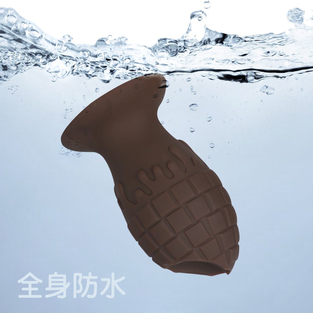 TaRiss's チョコレート アナルバイブ 振動可能 10段階振動モード リモコン付き プラチナシリコン - TaRiss's