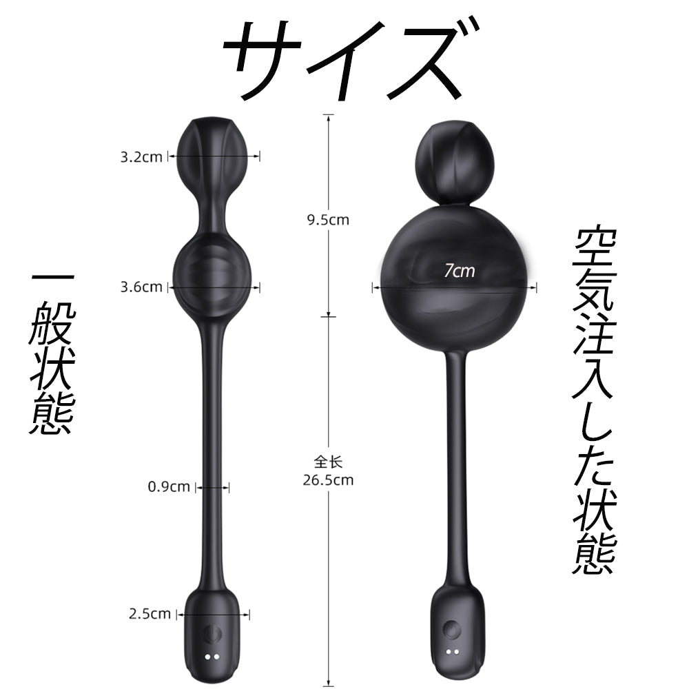 TaRiss's インフレート式アナルバイブ 10段階振動モード 最大7cmに膨らめる リモコンあり シリコン - TaRiss's