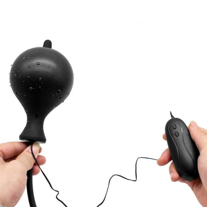 TaRiss's 電動式 インフレート式アナルプラグ アナルバイブ 振動可 アナル拡張 10段階振動モード 最大80mmに膨らめる 手動 シリコン - TaRiss's