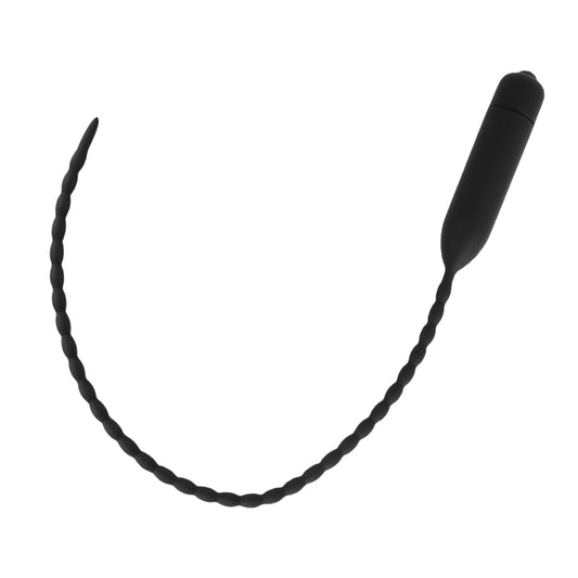 TaRiss's 超長い尿道バイブ 尿道ビーズ 10段階振動モード 静音防水 多種用途 シリコン ブラック - TaRiss's