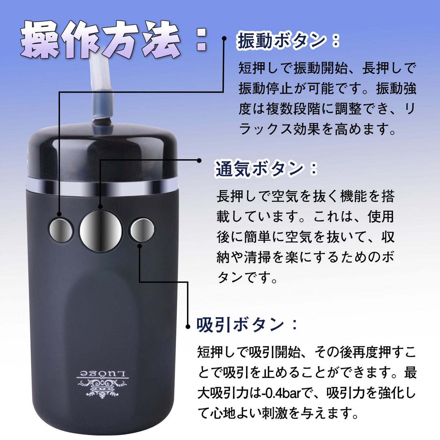 TaRiss's 電動オナホール ペニスバイブ 10種類振動と吸引モード シリコン USB充電 - TaRiss's