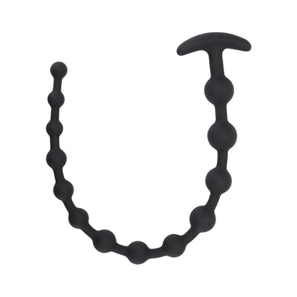 TaRiss'sアナルビーズ アナルプラグ 13連ビーズ 玉形 アンカー形台座 シリコン ブラック 30mmx500mm - TaRiss's