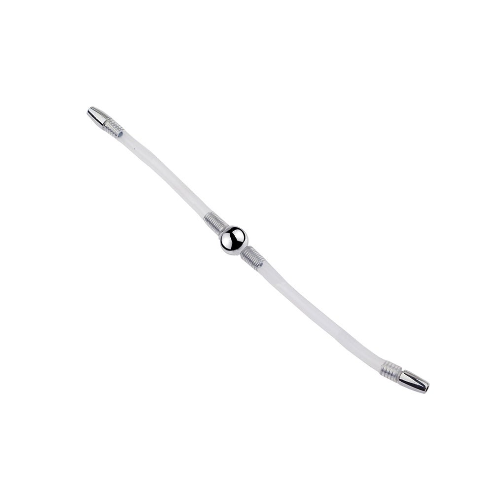 TaRiss's 両端尿道プラグ 尿道ブジー 尿道責め 尿道拡張 貫通式 両側とも使用可能 ステンレス シリコン - TaRiss's