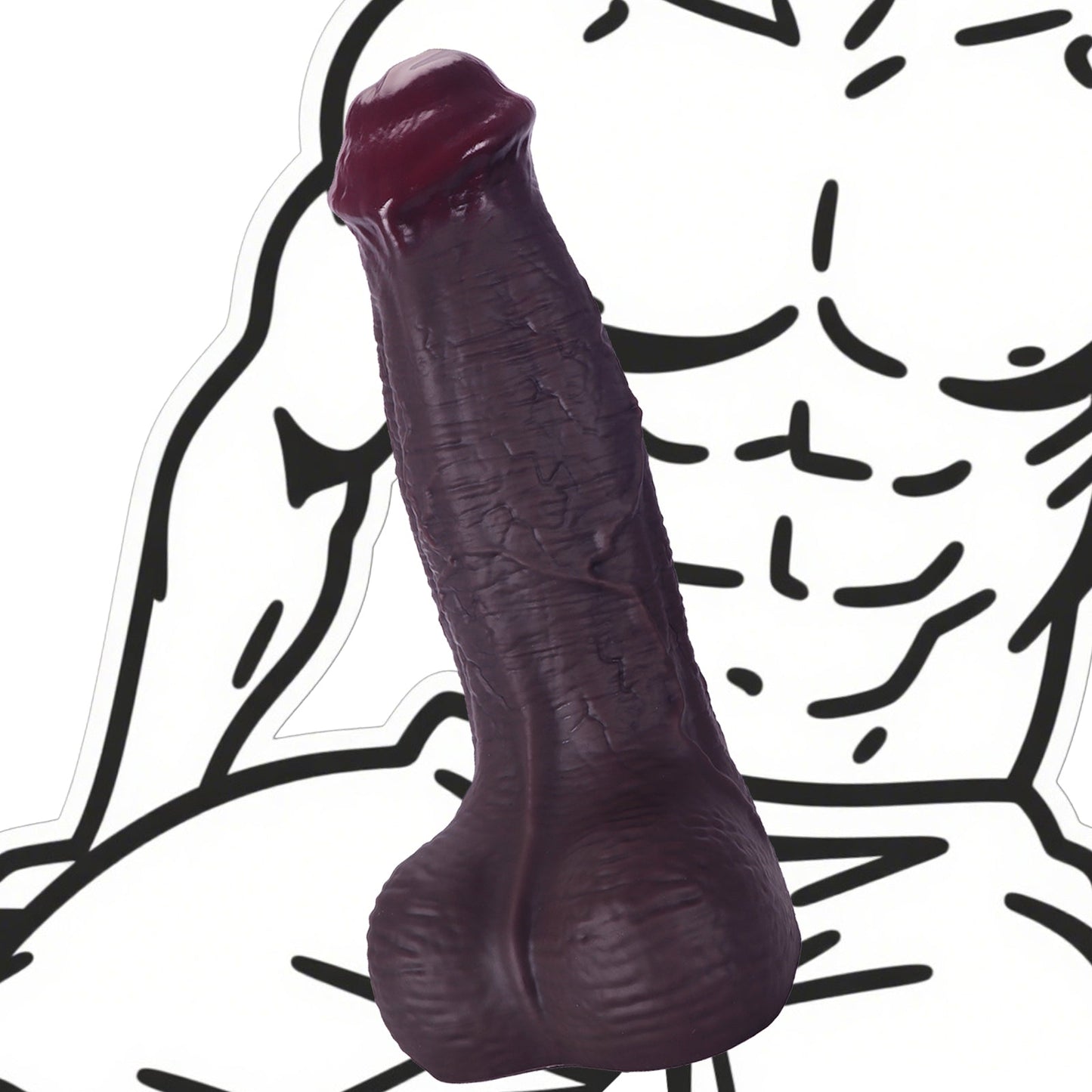 TaRiss's ディルド 2層構造 凹凸あり 吸盤付き 液体シリコン - TaRiss's