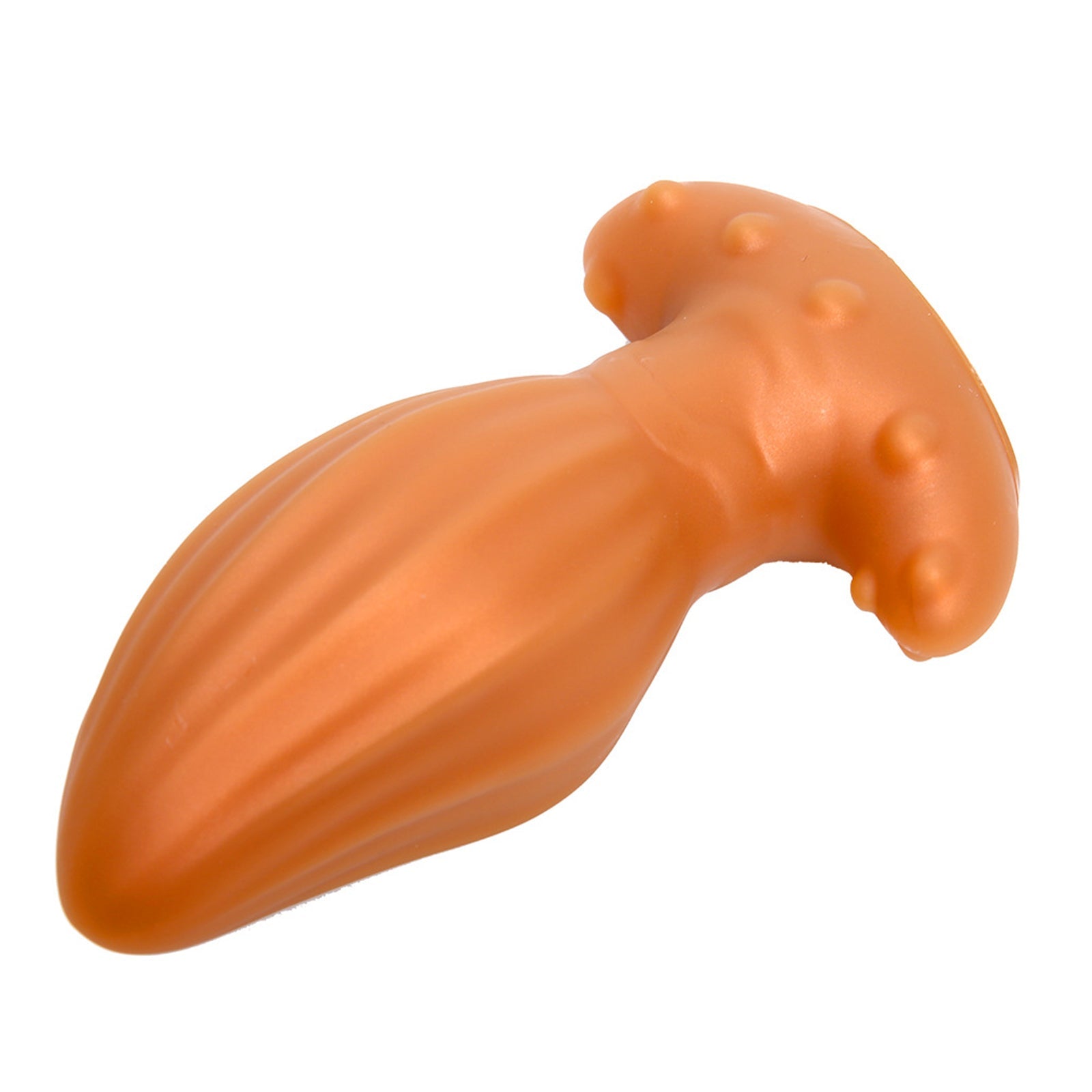 TaRiss's マンゴー2代目 アナルプラグ アナル開発 凹凸あり アンカー形台座 外出用可 シリコン ゴールド - TaRiss's