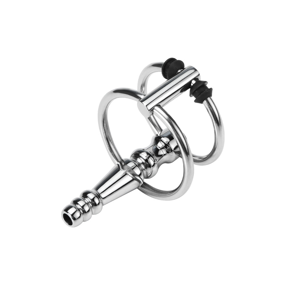 TaRiss's 貫通式尿道プラグ 尿道ビーズ 尿道ブジー 尿道責め 尿道拡張 貫通式 ビーズあり ダブルリング付き ステンレス製 上級者向け - TaRiss's