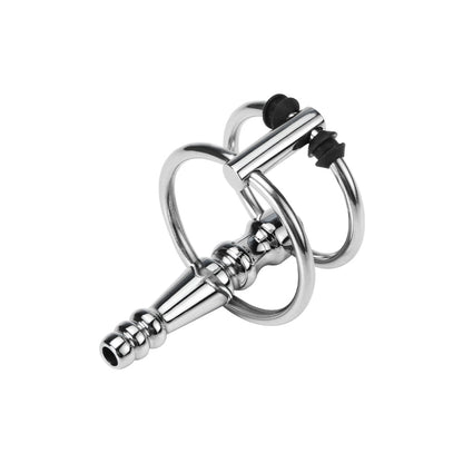 TaRiss's 貫通式尿道プラグ 尿道ビーズ 尿道ブジー 尿道責め 尿道拡張 貫通式 ビーズあり ダブルリング付き ステンレス製 上級者向け - TaRiss's