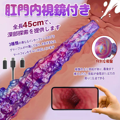 TaRiss's アナルプラグ 肛門内視鏡 凹凸あり 吸盤付き 液体シリコン - TaRiss's