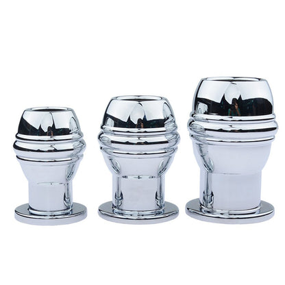 TaRiss's 3点セットアナルプラグ 貫通式 アナル拡張 アナル開発 浣腸用可 ネジ山 ステンレス製 - TaRiss's