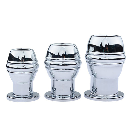 TaRiss's 3点セットアナルプラグ 貫通式 アナル拡張 アナル開発 浣腸用可 ネジ山 ステンレス製 - TaRiss's