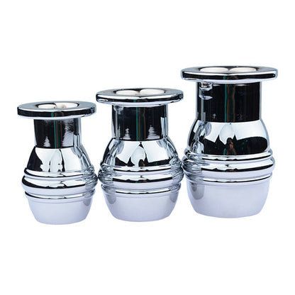 TaRiss's 3点セットアナルプラグ 貫通式 アナル拡張 アナル開発 浣腸用可 ネジ山 ステンレス製 - TaRiss's