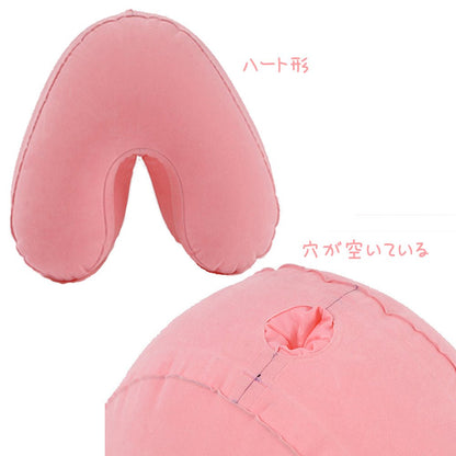 TaRiss's 3点セット インフレータブルパッド セックス枕 腰枕 インフレート式 ポンプ付き ハート形 水滴形 穴あき 多用途 体位変換 - TaRiss's