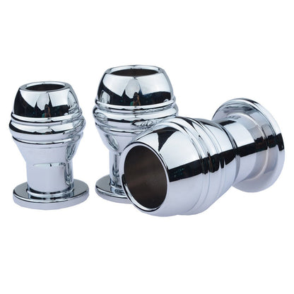 TaRiss's 3点セットアナルプラグ 貫通式 アナル拡張 アナル開発 浣腸用可 ネジ山 ステンレス製 - TaRiss's