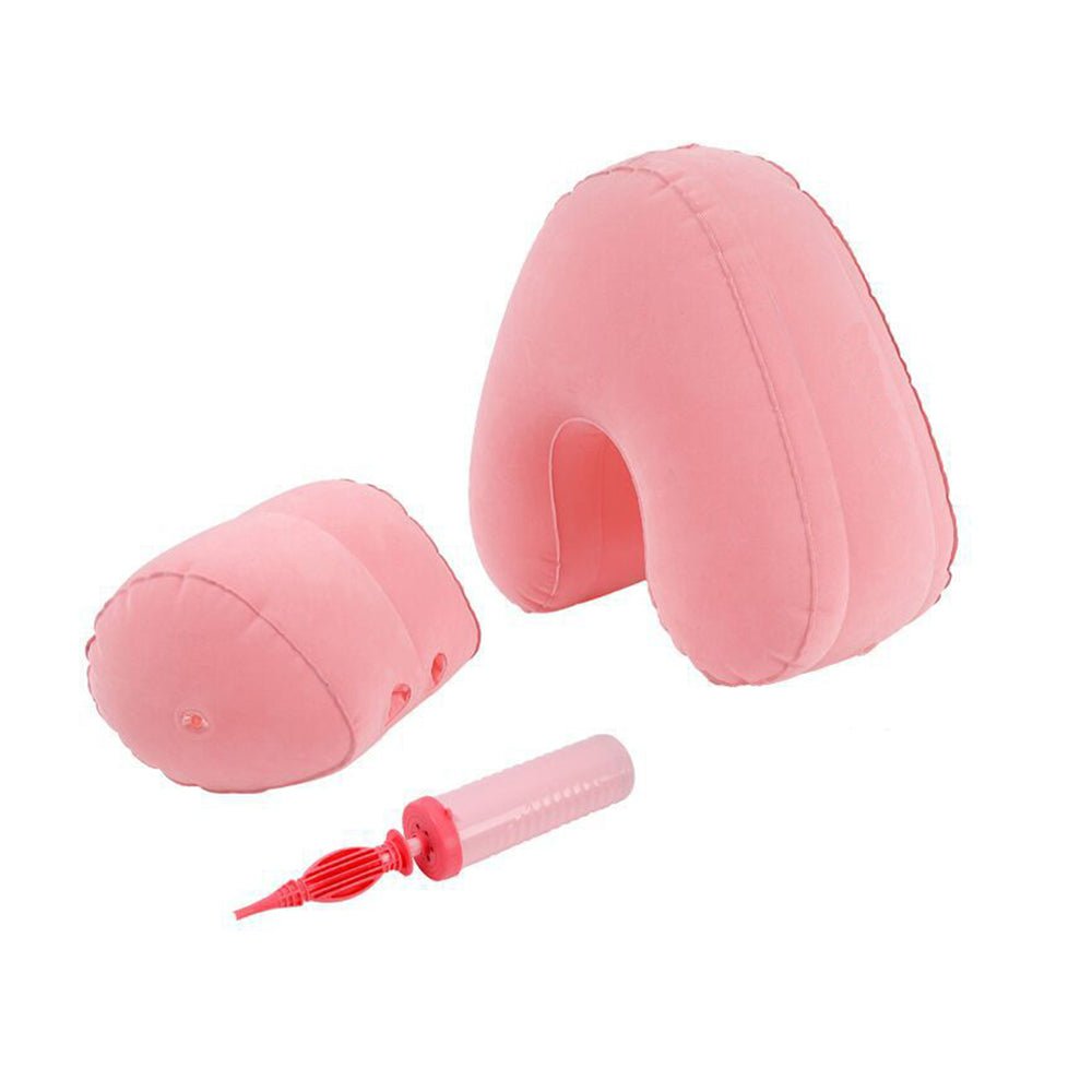 TaRiss's 3点セット インフレータブルパッド セックス枕 腰枕 インフレート式 ポンプ付き ハート形 水滴形 穴あき 多用途 体位変換 - TaRiss's