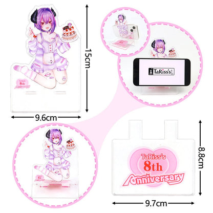 TaRiss's 3点セット 8周年記念グッズ タリスくん 携帯ホールダー アクリルスタンダード Tシャツ アクリル コットン - TaRiss's