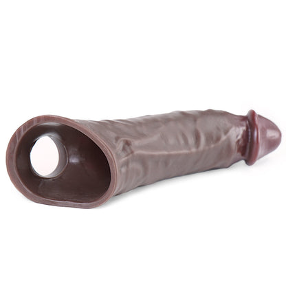 TaRiss's ペニスサック 陰茎袖 非貫通式 ペニスリング 液体シリコン ブラウン - TaRiss's