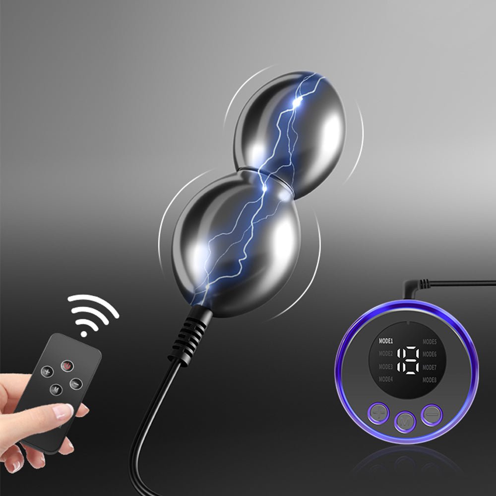 TaRiss's 4点セット パルスアナルビーズ パルス可能 8種類のパルスモード 金属製 - TaRiss's