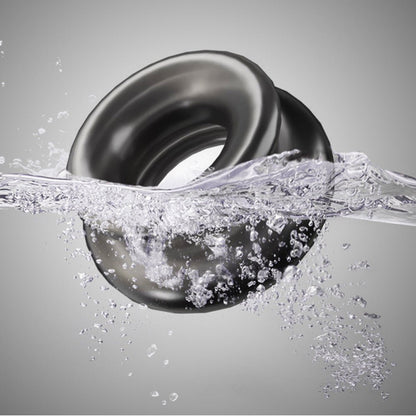 TaRiss's ４点セット ペニスリング コックリング 包皮リング 組み立てて使用可 花瓶形 多種用途 男性用 TPE ブラック - TaRiss's