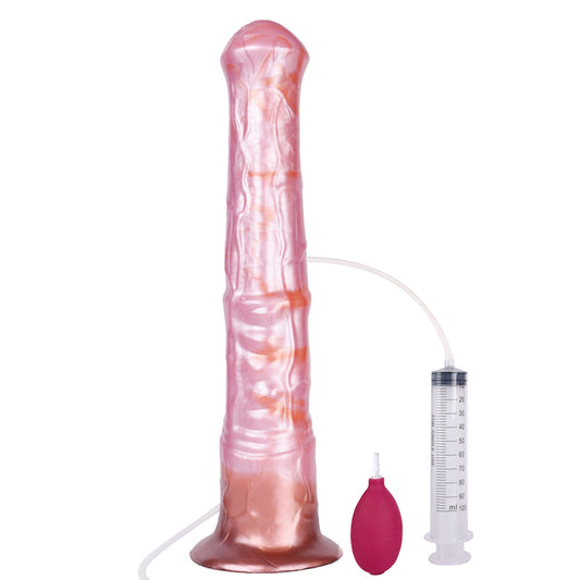 TaRiss's ディルド 模擬射精付き 突起付き 吸盤付き 液体シリコン ピンク - TaRiss's