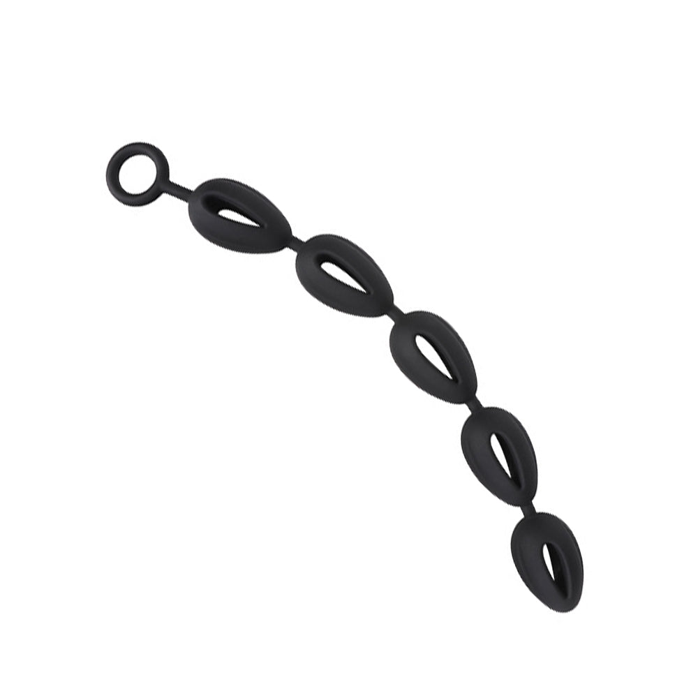 TaRiss's アナルビーズ アナルプラグ アナル開発 5ビーズ 水滴形 リング付き 中空式 多種用途 シリコン - TaRiss's