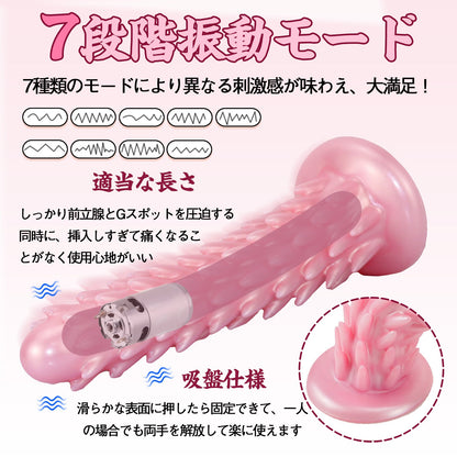 TaRiss's ドラコンちゃん5代目 アナルバイブ 逆刺付き 骨入れ 7段階振動モード 磁石吸引で充電 吸盤仕様 液体シリコン - TaRiss's