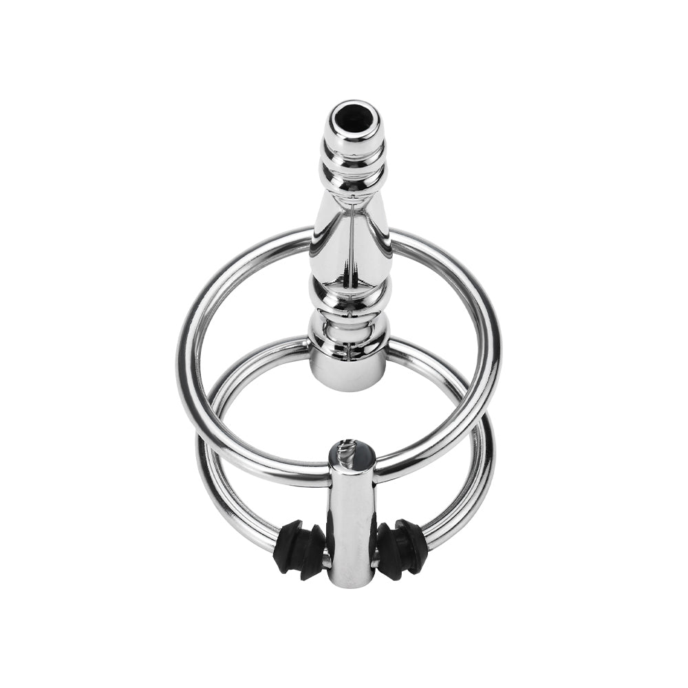 TaRiss's 貫通式尿道プラグ 尿道ビーズ 尿道ブジー 尿道責め 尿道拡張 貫通式 ビーズあり ダブルリング付き ステンレス製 上級者向け - TaRiss's