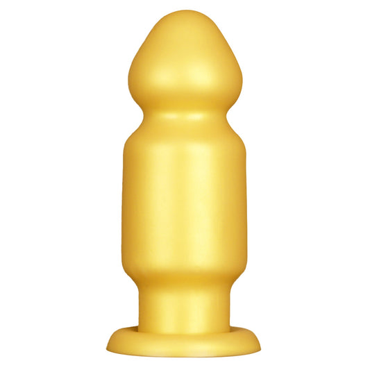 TaRiss's アナルプラグ 凹凸なし 円柱形 吸盤付き 液体シリコン ゴールド - TaRiss's