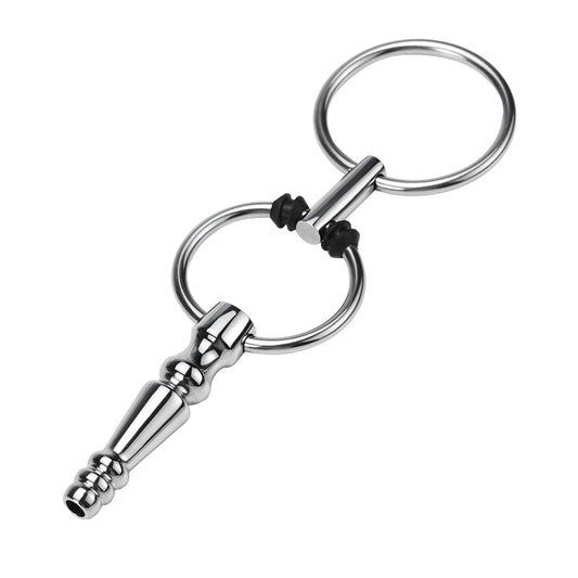 TaRiss's 貫通式尿道プラグ 尿道ビーズ 尿道ブジー 尿道責め 尿道拡張 貫通式 ビーズあり ダブルリング付き ステンレス製 上級者向け - TaRiss's