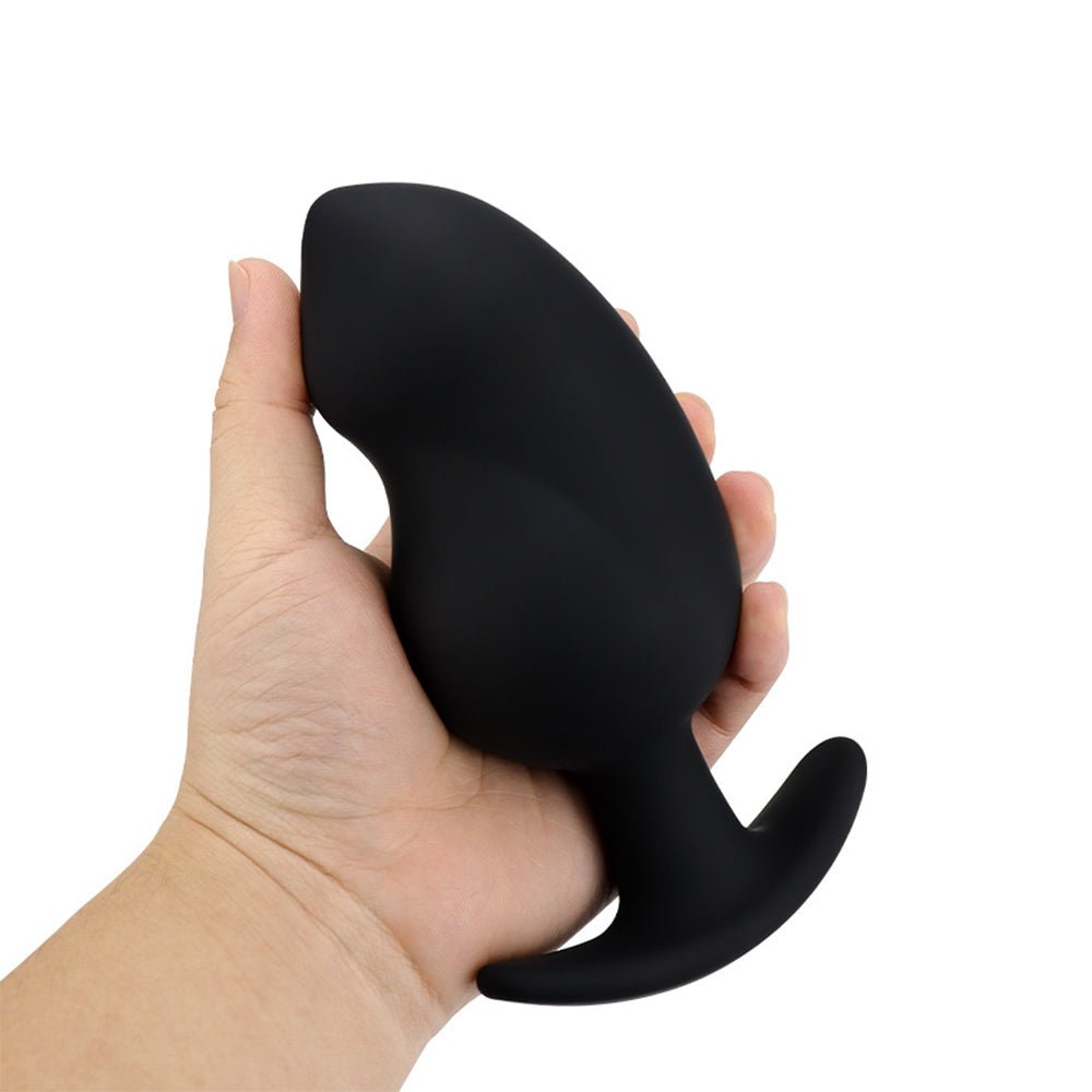 TaRiss's マンゴー アナルプラグ マンゴー形 アンカー形台座 外出用可 シリコン ブラック - TaRiss's