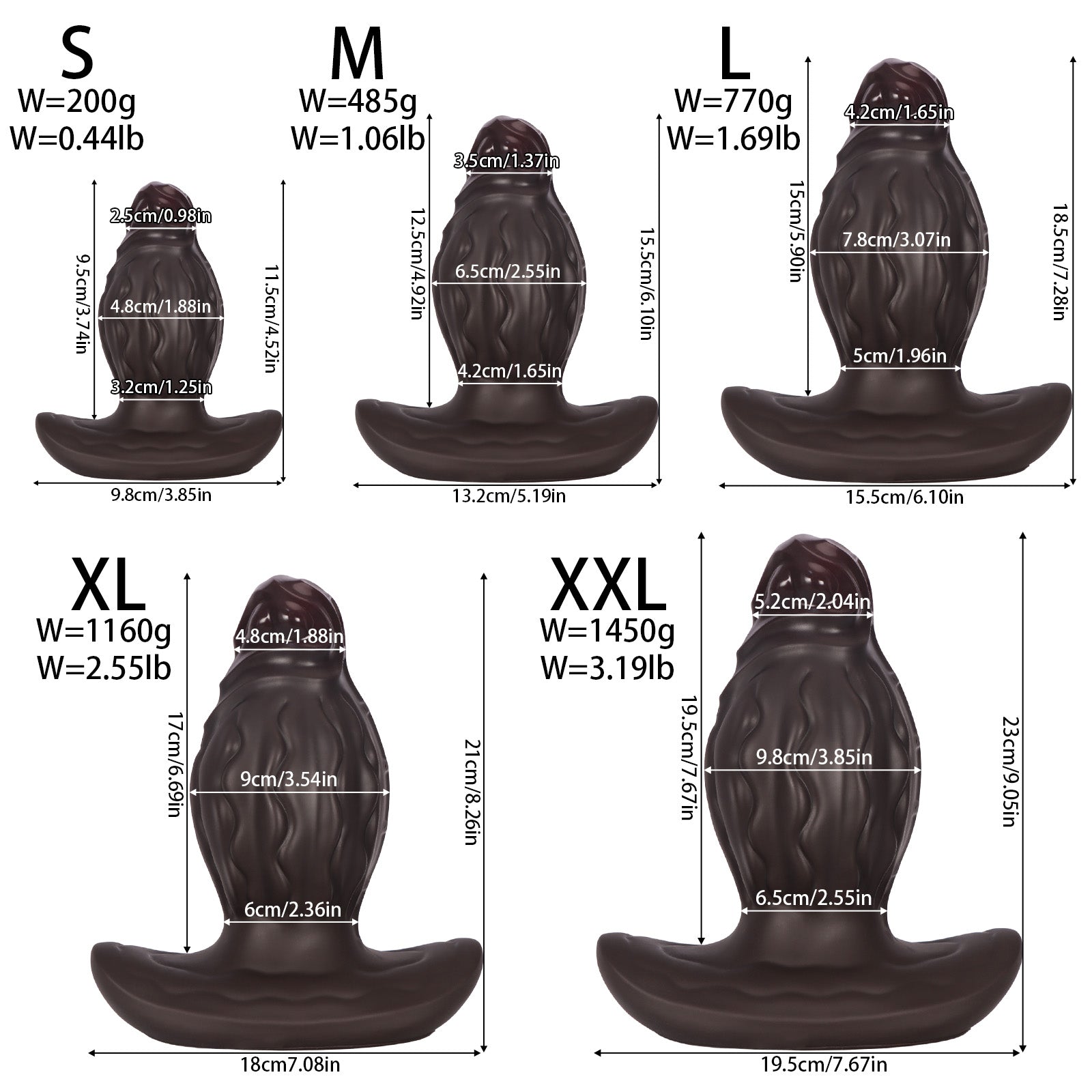 TaRiss's フクロウアナルプラグ 突起あり 凹凸あり アンカー台座 液体シリコン - TaRiss's