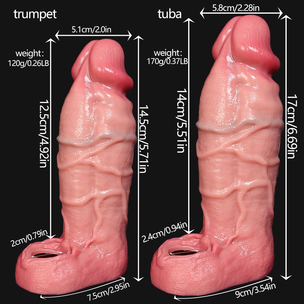 TaRiss's ペニスサック 陰茎袖 非貫通式 ペニスリング 液体シリコン - TaRiss's