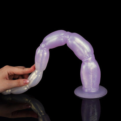 TaRiss's レンコンアナルピーズ 7ビーズ 凹凸あり 吸盤付き 液体シリコン 混色 - TaRiss's