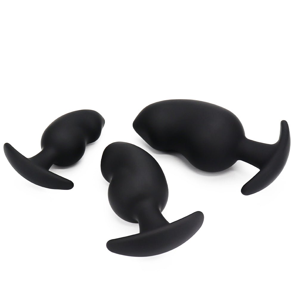TaRiss's マンゴー アナルプラグ マンゴー形 アンカー形台座 外出用可 シリコン ブラック - TaRiss's