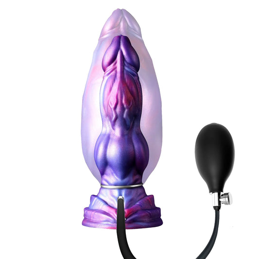 TaRiss's インフレート式ディルド 凹凸あり 空気注入式 手動 吸盤付き シリコン - TaRiss's