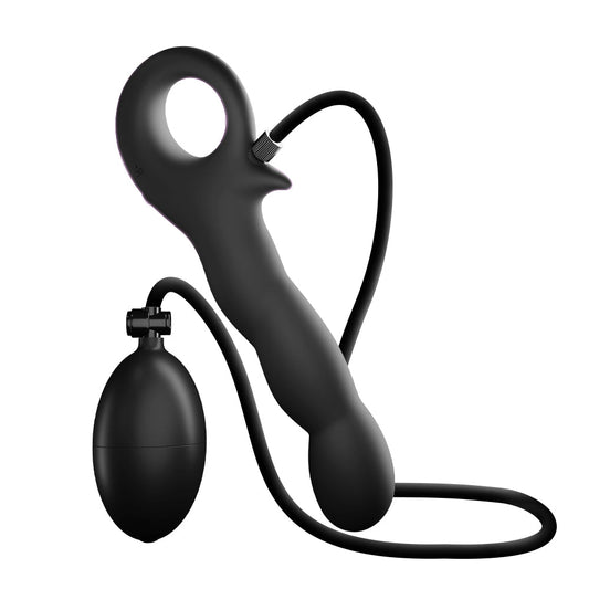 TaRiss's インフレート式アナルプラグ アナルバイブ リング付き 分割式 9段階振動モード 手動 シリコン - TaRiss's