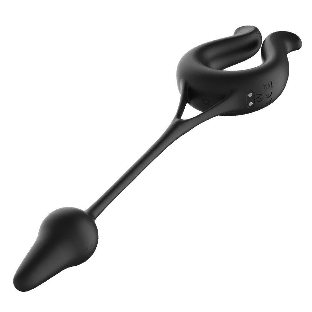 TaRiss's 電動ペニスリング コックリング アナルプラグ付き ペニス責め 9段階振動モード 多種用途 突起あり 男性用 シリコン 69mmx230mm - TaRiss's