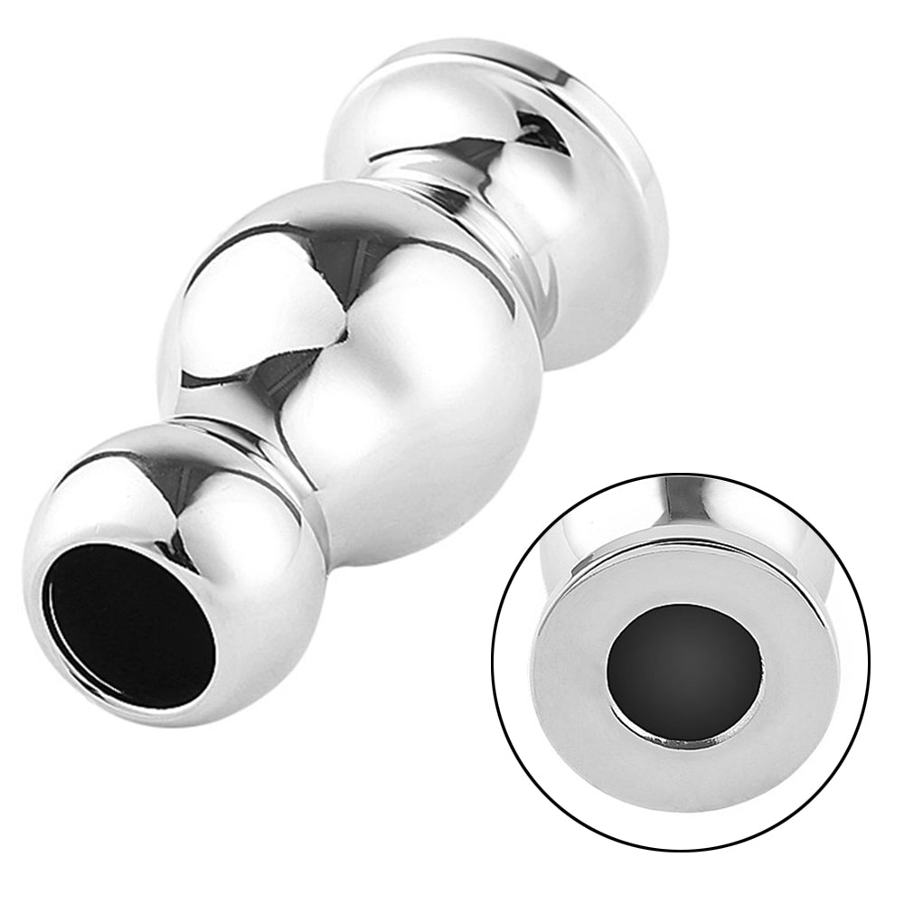 TaRiss's 中空式アナルプラグ 貫通式 アナル拡張 アナル開発 浣腸用可 台座付き 瓢箪形 ステンレス製 - TaRiss's