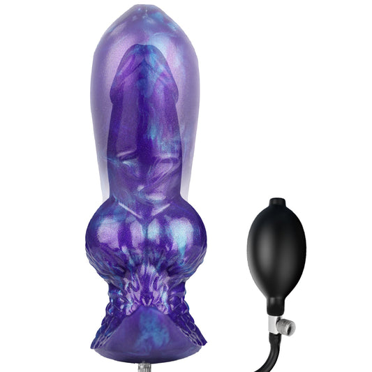 TaRiss's インフレート式ディルド 凹凸あり アンカー形台座 空気注入式 手動 シリコン - TaRiss's