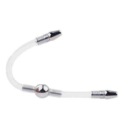 TaRiss's 両端尿道プラグ 尿道ブジー 尿道責め 尿道拡張 貫通式 両側とも使用可能 ステンレス シリコン - TaRiss's