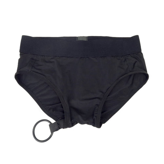 TaRiss's アナルプラグ固定用パンツ ペニスバンド アナルプラグ固定用 外出用 装着形 三つのリング付き 多種用途 ポリエステル ブラック - TaRiss's