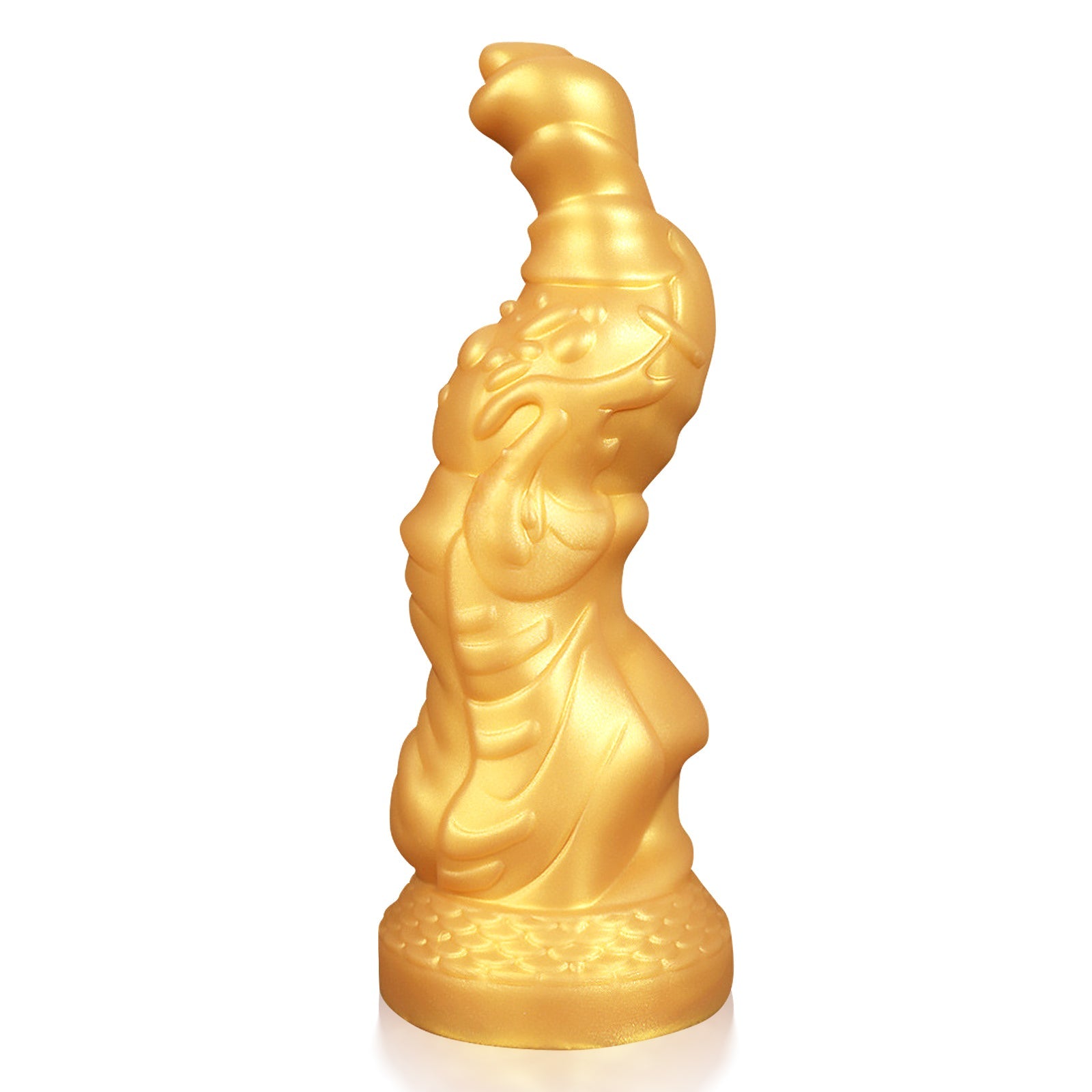 TaRiss's アナルプラグ アナル開発 Gスポット刺激 吸盤仕様 イボ付き 凹凸あり 液体シリコン ゴールド 7cmx22.5cm - TaRiss's