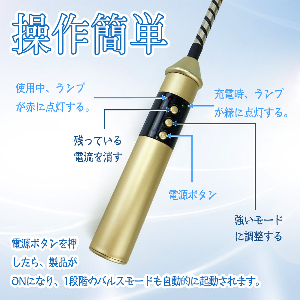 TaRiss`s SM鞭 SMラケット パルス可能  強度調整可能 2段階パルスモード PU質 ABS 23mmx530mm - TaRiss`s
