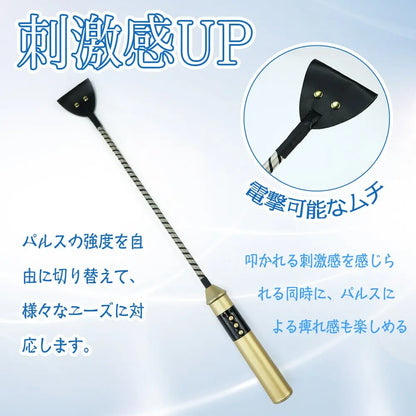 TaRiss's SM鞭 SMラケット パルス可能 強度調整可能 2段階パルスモード PU質 ABS 23mmx530mm - TaRiss's
