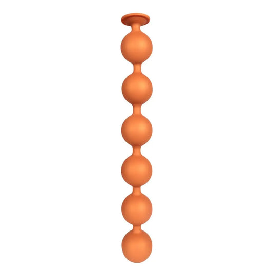TaRiss's ギョク アナルビーズ 6ビーズ アナルプラグ アナル開発 シリコン ローズゴールド 7cmx51cm - TaRiss's