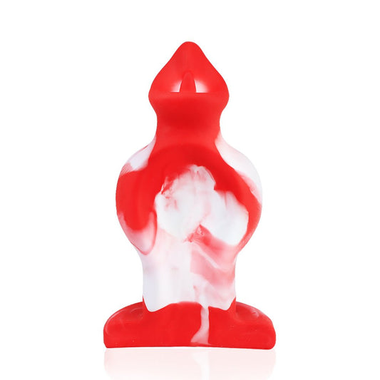 TaRiss's アンスリウム アナルプラグ 台座あり シリコン レッド ホワイト - TaRiss's